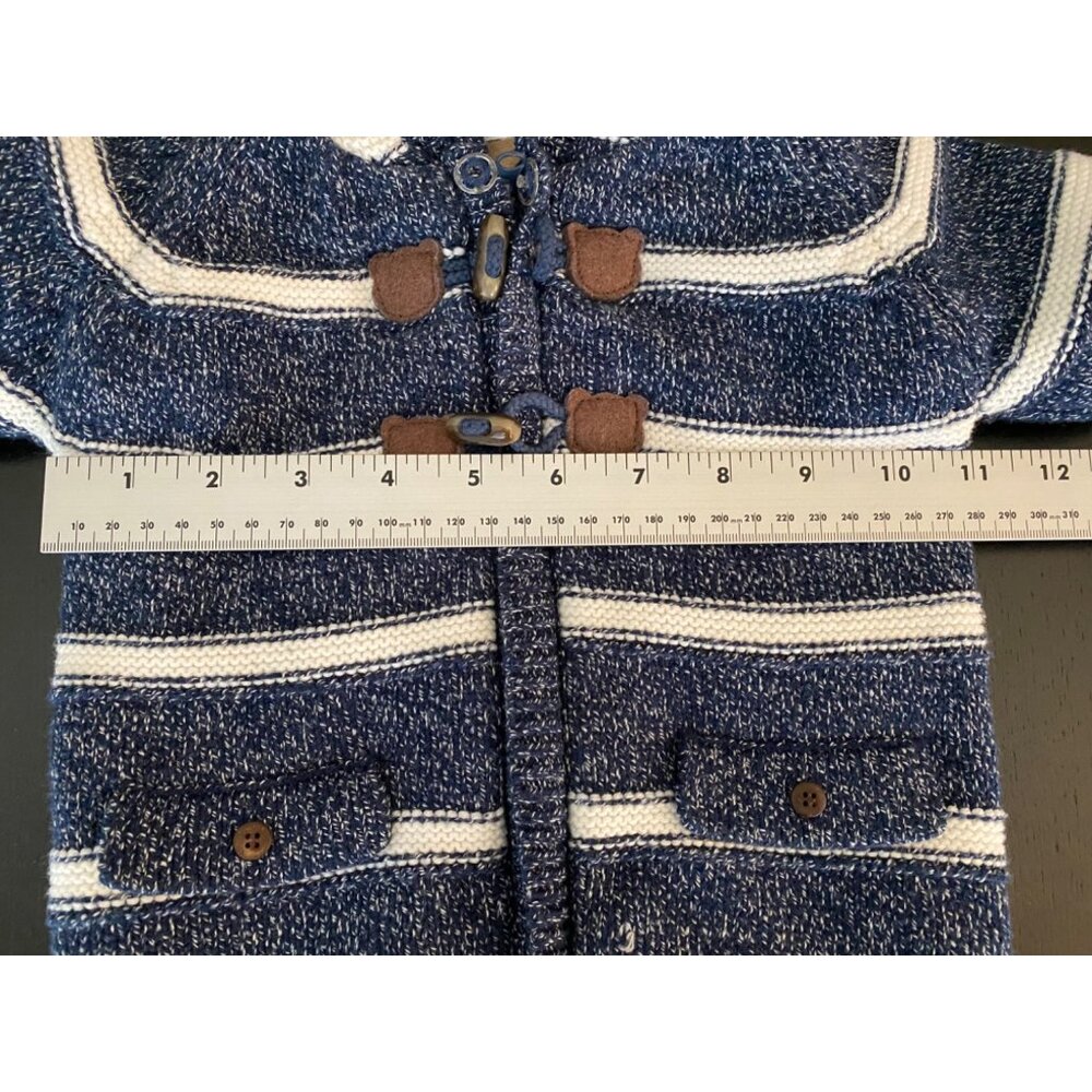 Mayoral Baby Cozy Fleece-Lined Hooded Knit Duffle Sweater 12mth Toggle - Picture 9 of 10